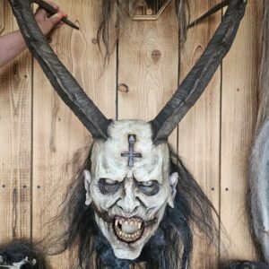 Bischoff Krampusmaske 2025 – Neu & Ungetragen mit gigantischen 78er Bezoarhörnern